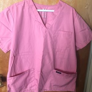 Size medium pink scrub pants and top